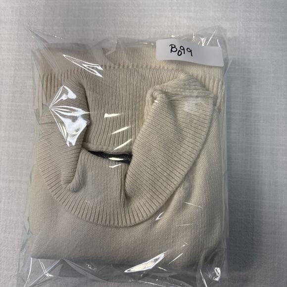 Banana Republic Funnel Neck Wide Sleeve Wool Blend Oversize Minimalist Sweater S - Picture 10 of 10